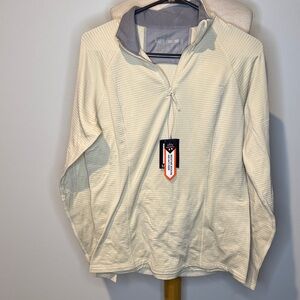 5.11 Tactical Men's Cream and Gray Zip-Up Sweater